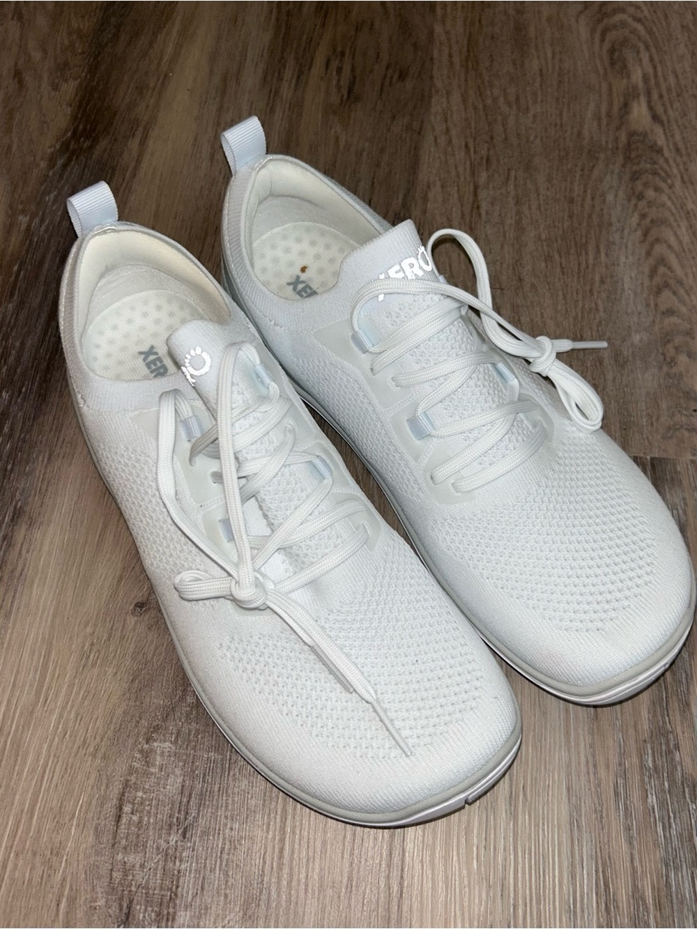 XEROX Women's White Knit Athletic Sneakers